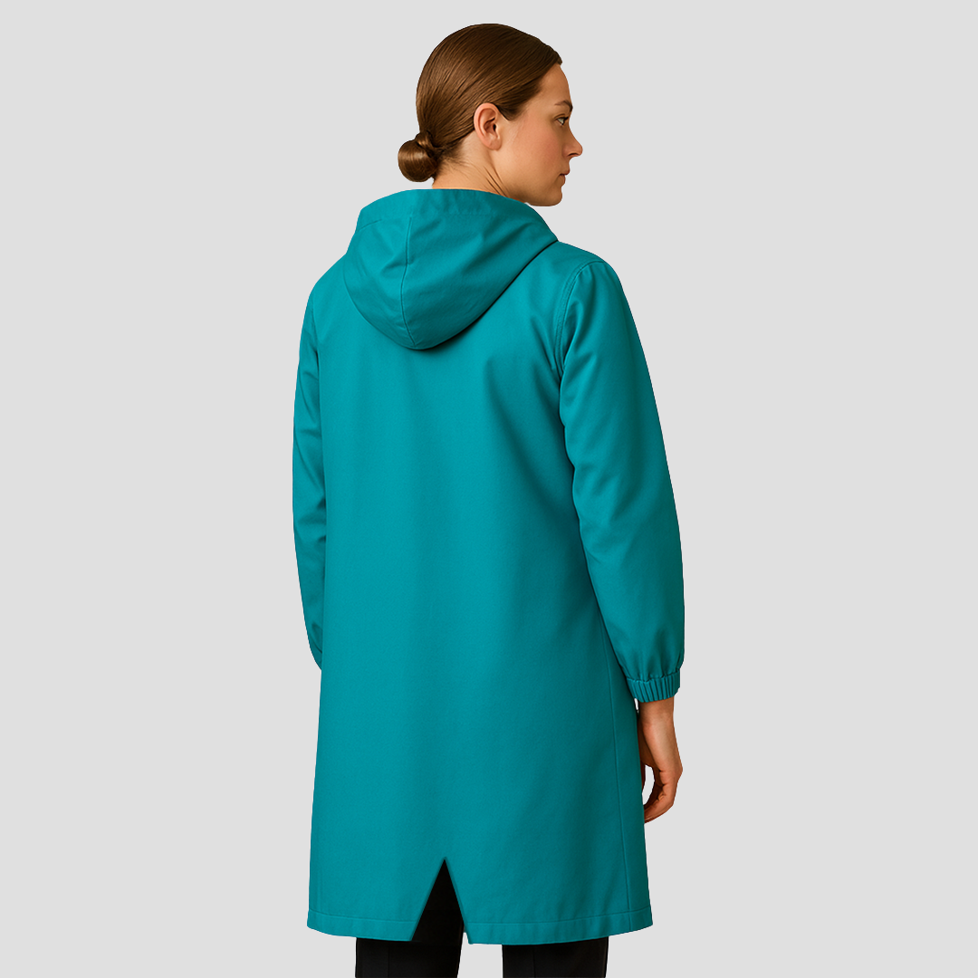 Waterproof Ladies Classic Trench Raincoat with Hood