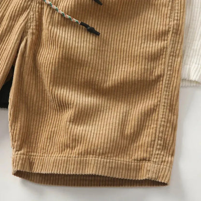 Comfortable Casual Corduroy Drawstring Shorts