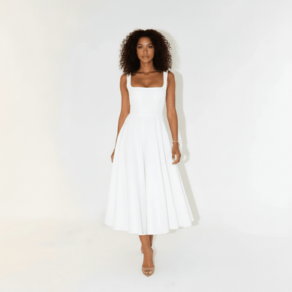 Classic Chic Knee Length Square Dress