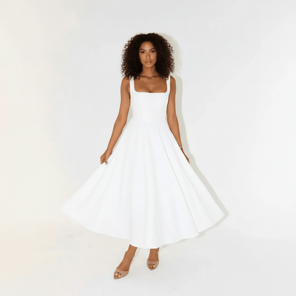 Classic Chic Knee Length Square Dress