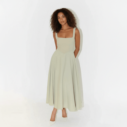 Classic Chic Knee Length Square Dress