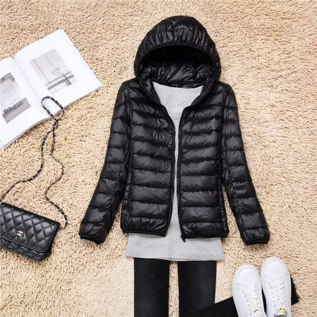 Insulated Water Resistant Ladies Down Coat - OutfitLondon