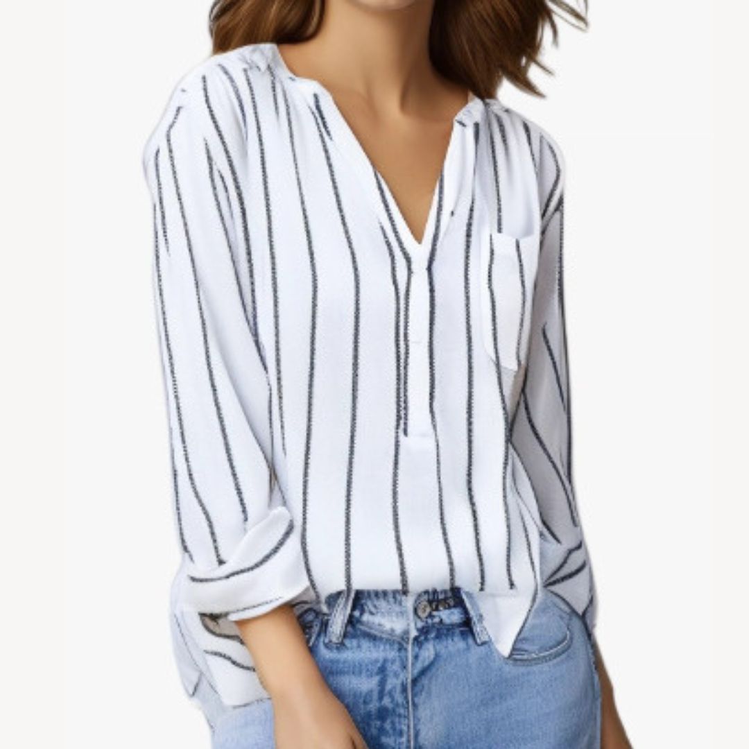 Casual Striped Women's Cotton Shirt