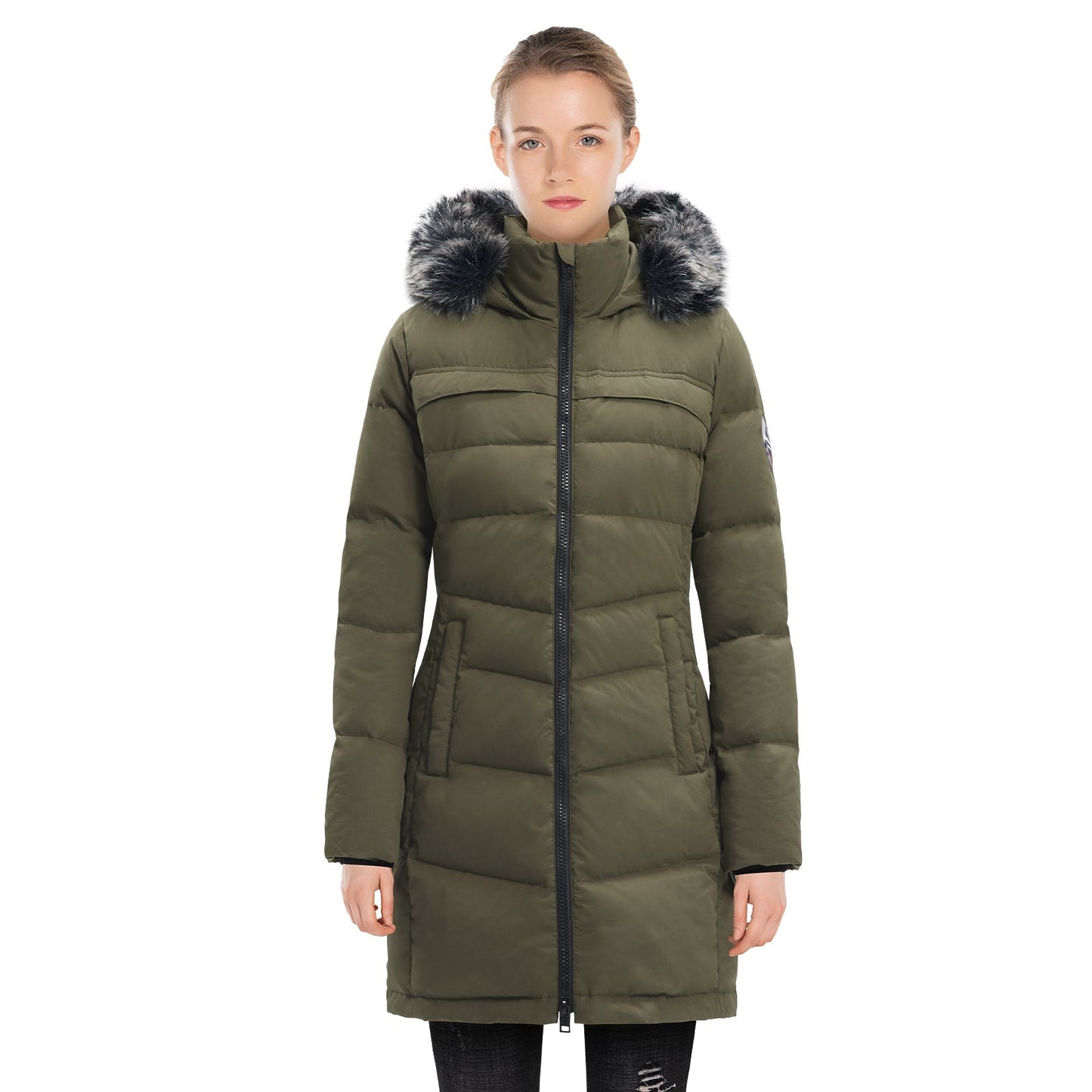 Warm Women's Down Filled Waterproof Jacket - OutfitLondon