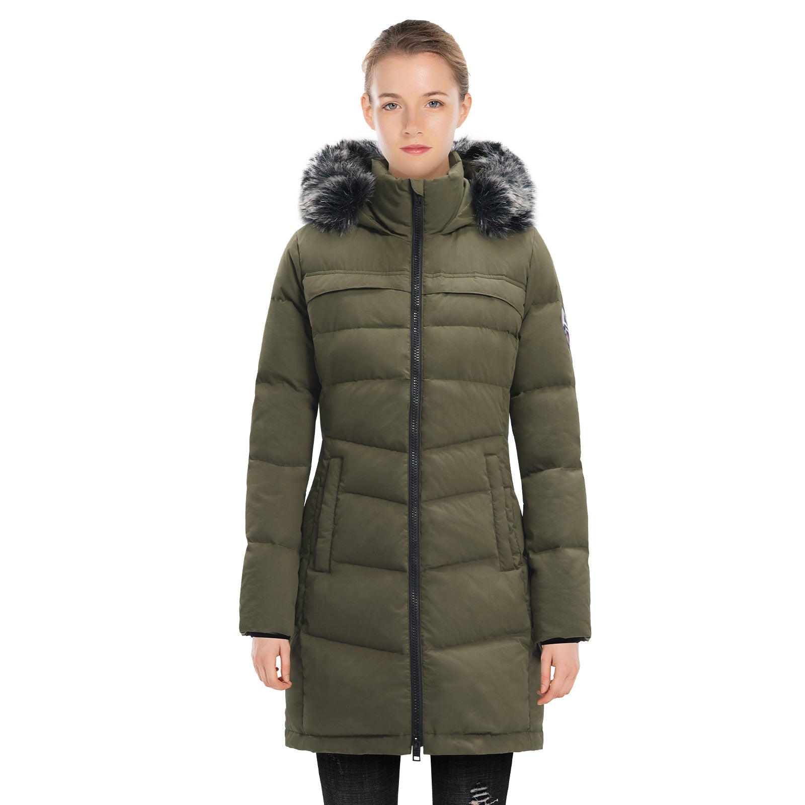 Warm Women's Down Filled Waterproof Jacket - OutfitLondon