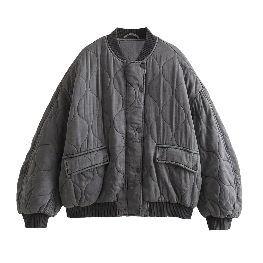 Warm Women's Puffer Coat Relaxed Fit - OutfitLondon