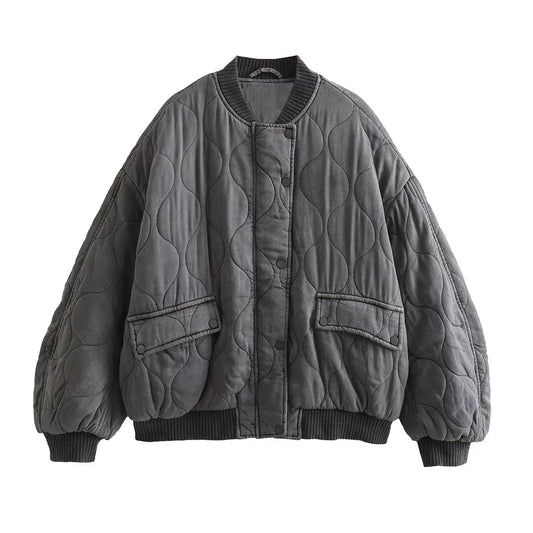 Warm Women's Puffer Coat Relaxed Fit - OutfitLondon