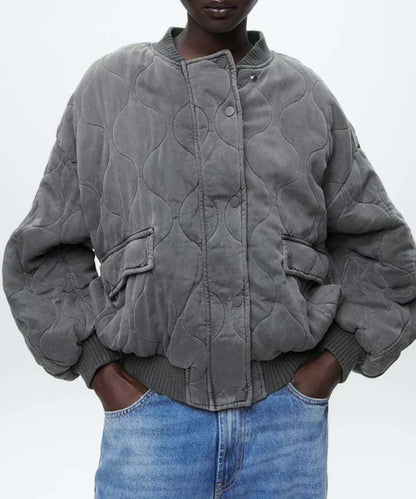 Relaxed Fit Quilted Winter Coat