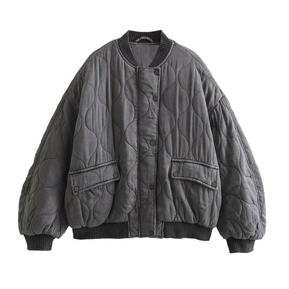 Relaxed Fit Quilted Winter Coat