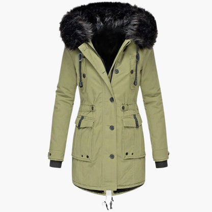 Warm Faux Fur Hooded Winter Parka