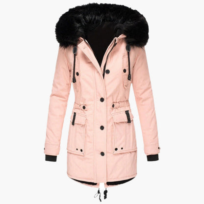 Warm Faux Fur Hooded Winter Parka