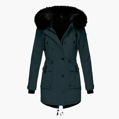 Warm Faux Fur Hooded Winter Parka