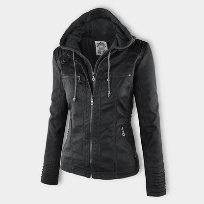 Classic Black Leather Biker Jacket