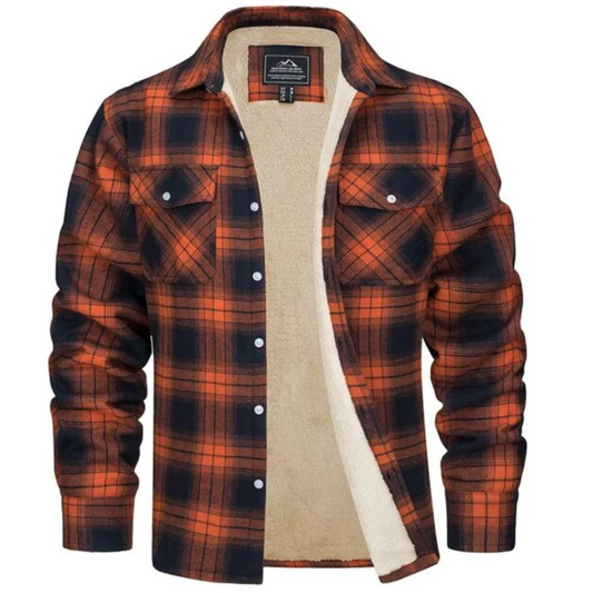 Warm Checked Coat for Men - OutfitLondon
