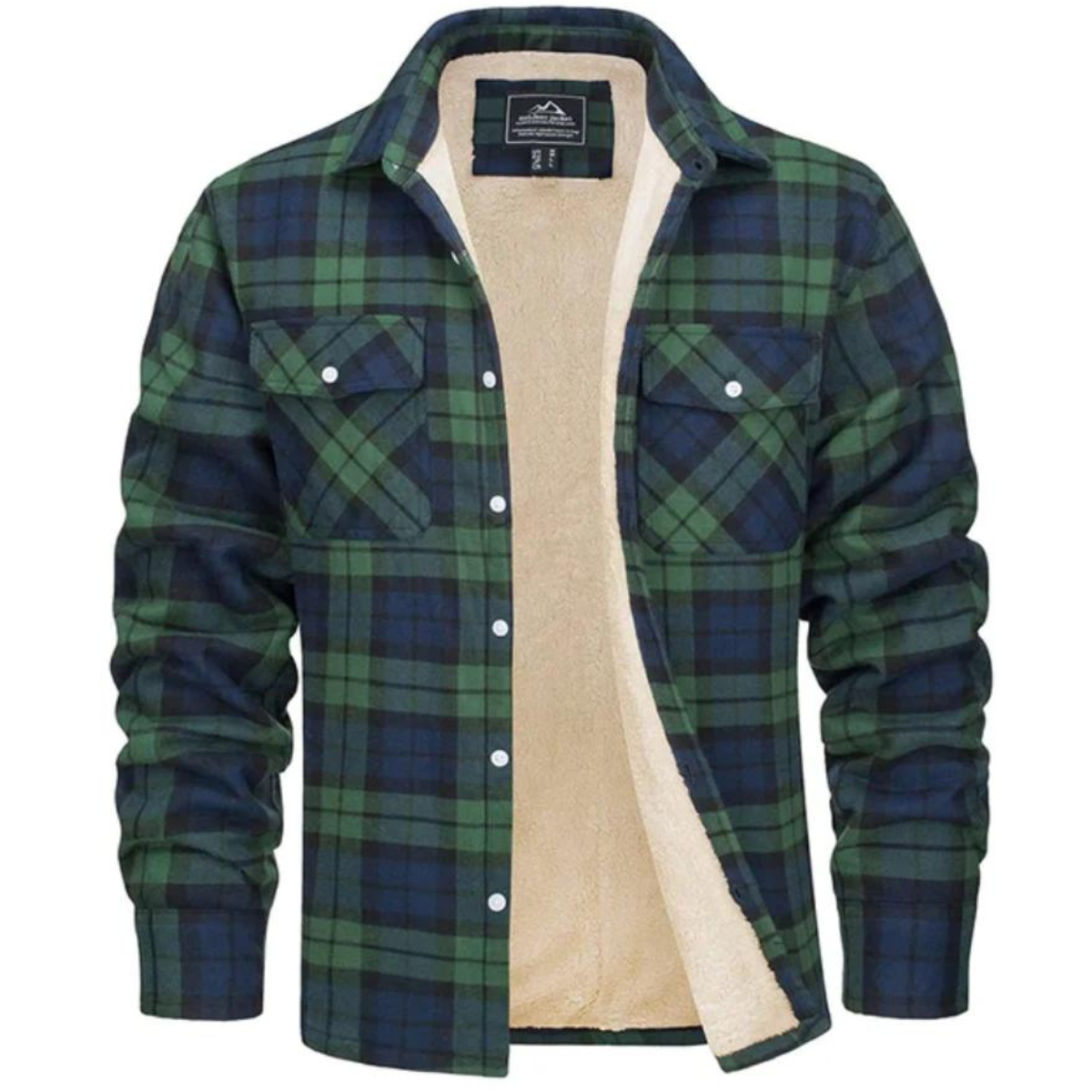 Warm Checked Coat for Men