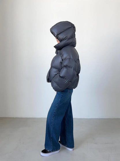 Women's Large Padded Down Parka Coat