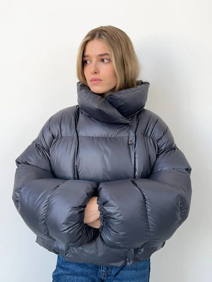 Women's Large Padded Down Parka Coat