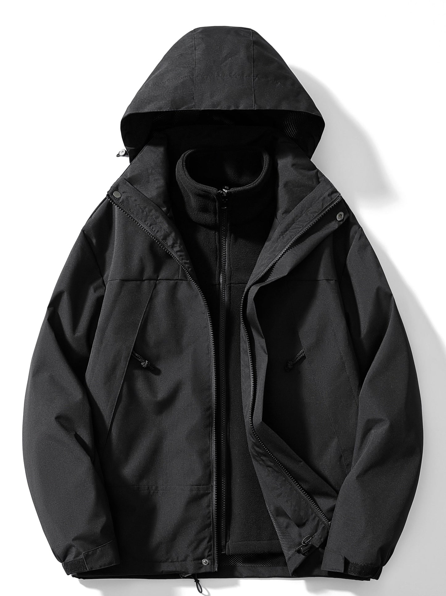 Warm 3-in-1 Women's Hooded Fleece Jacket Coat