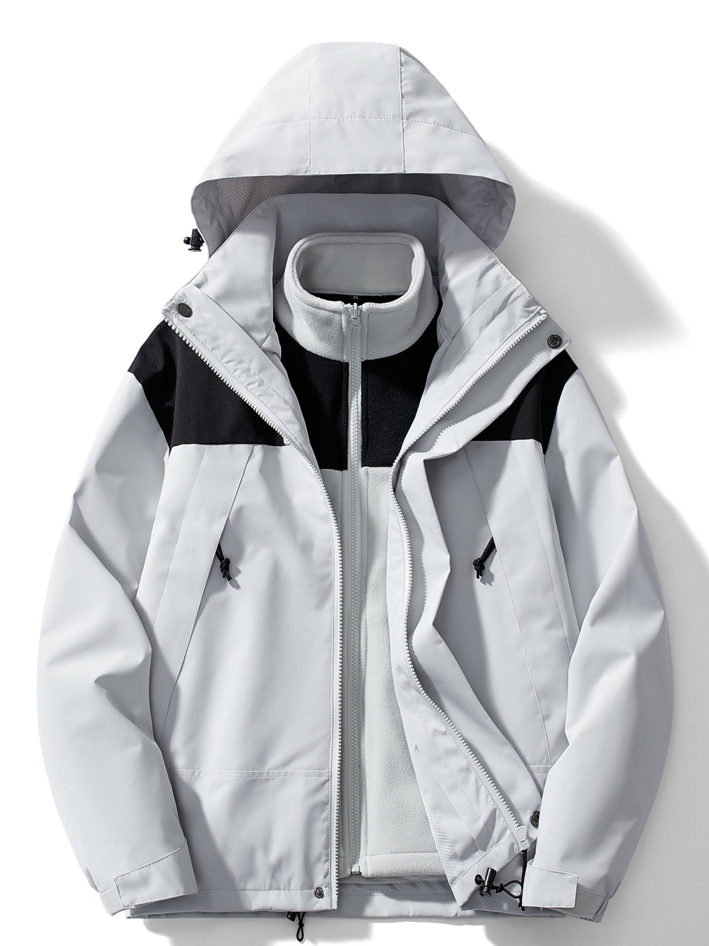 Warm 3-in-1 Women's Hooded Fleece Jacket Coat