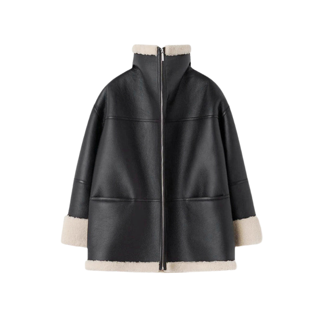 Warm Women's Faux Fur Leather Winter Coat