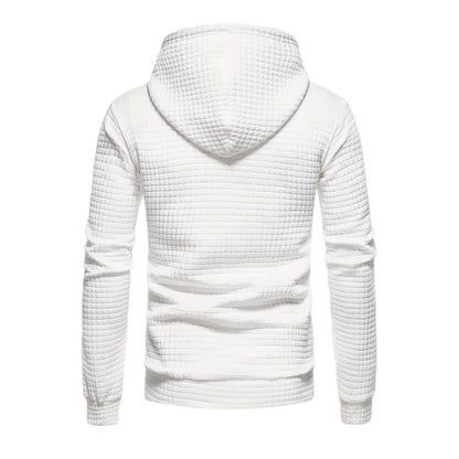 Grid Pattern Men's Hooded Sweatshirt