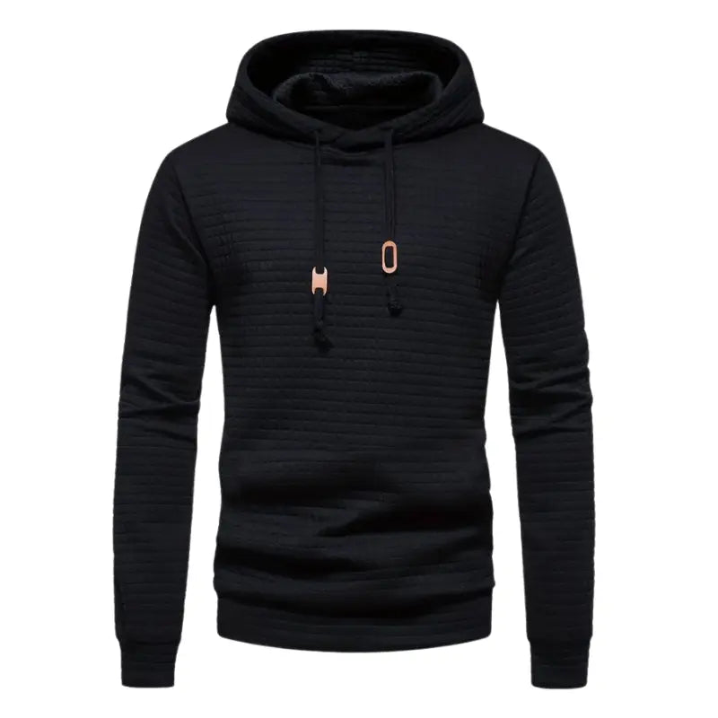 Grid Pattern Men's Hooded Sweatshirt