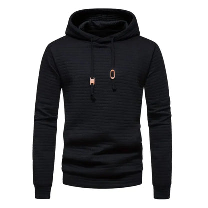 Grid Pattern Men's Hooded Sweatshirt