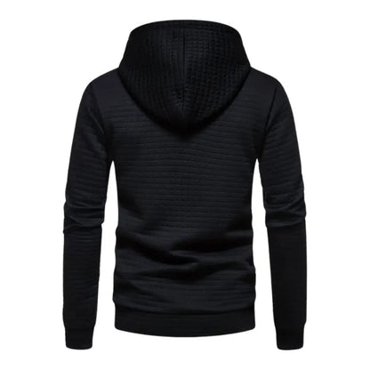 Grid Pattern Men's Hooded Sweatshirt