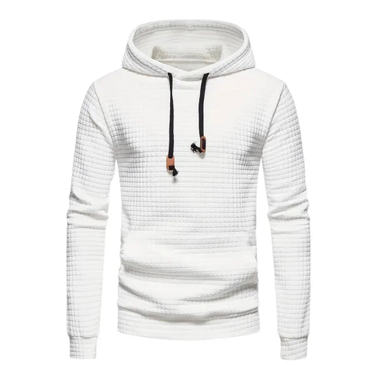 Grid Pattern Men's Hooded Sweatshirt - OutfitLondon