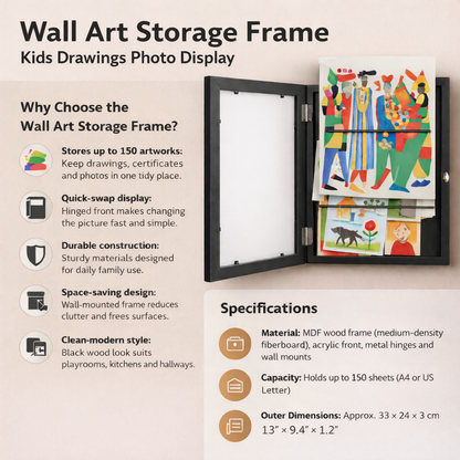Kid's Artwork Picture Frame Display Holder
