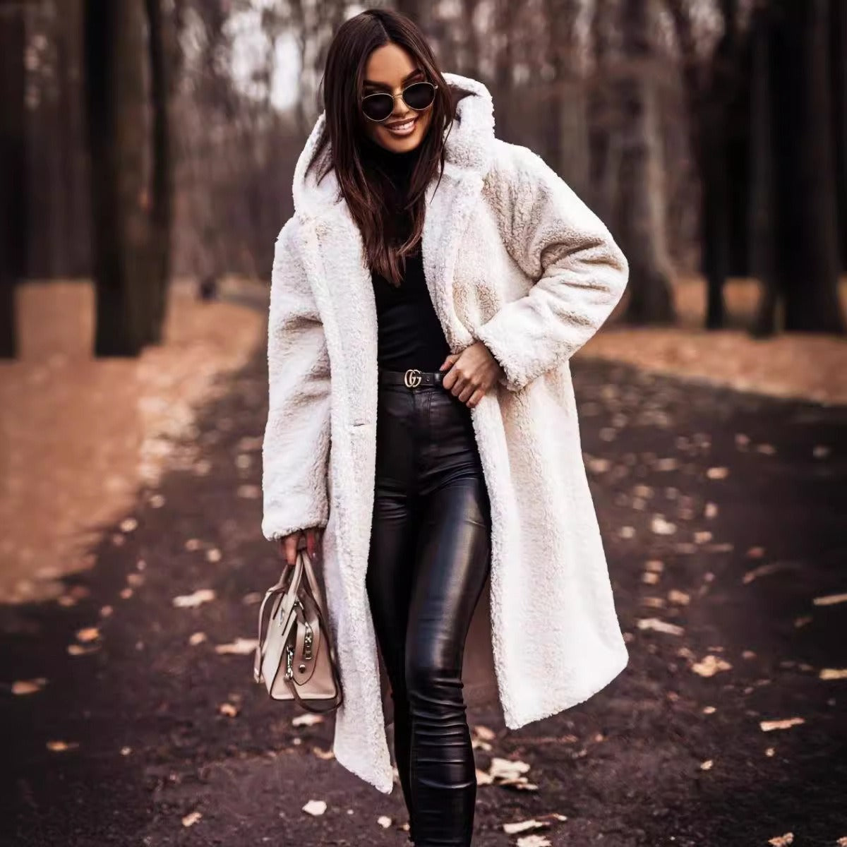 Women's Cozy Long Wool Winter Coat Jacket