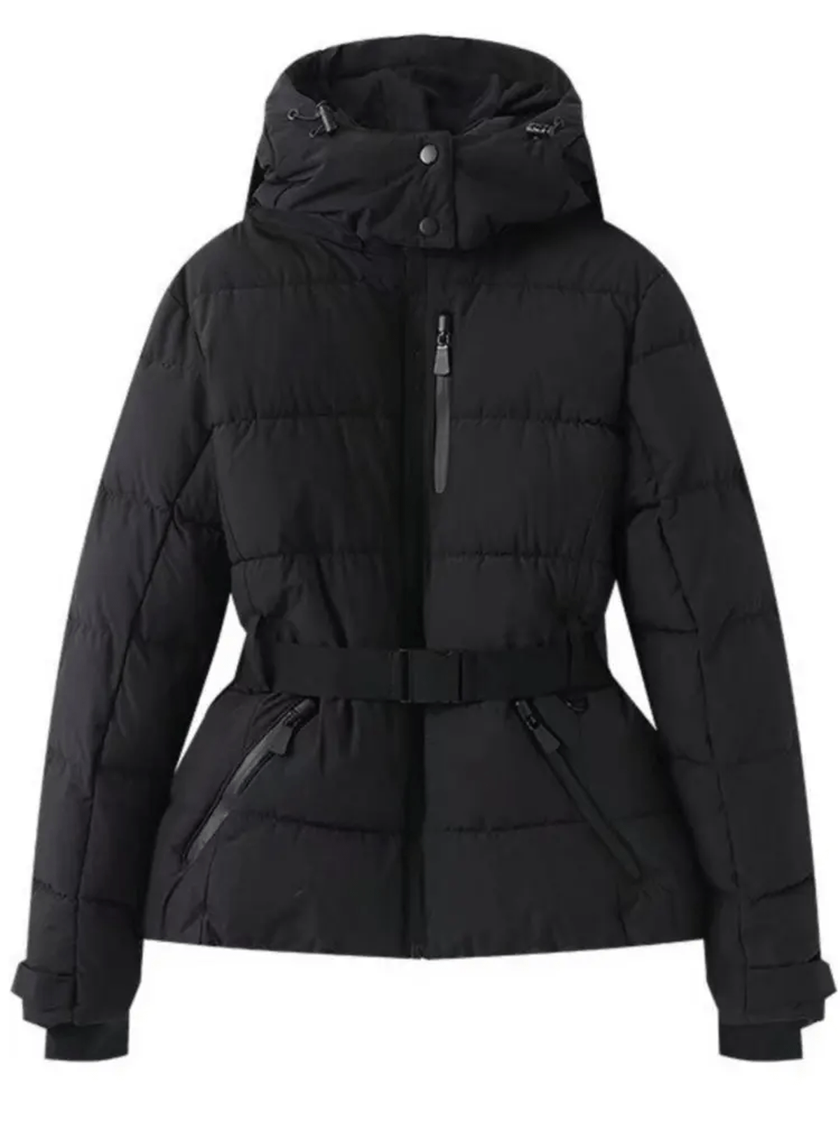 Insulated Waterproof Snow Jacket With Adjustable Waist