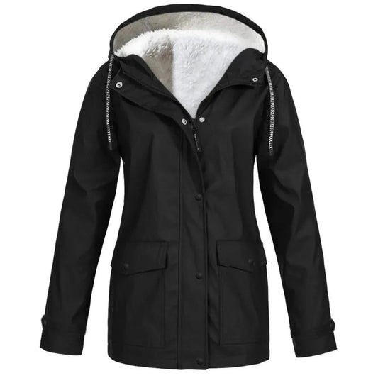 Thermal Waterproof Jacket With Hooded Parka Design - OutfitLondon