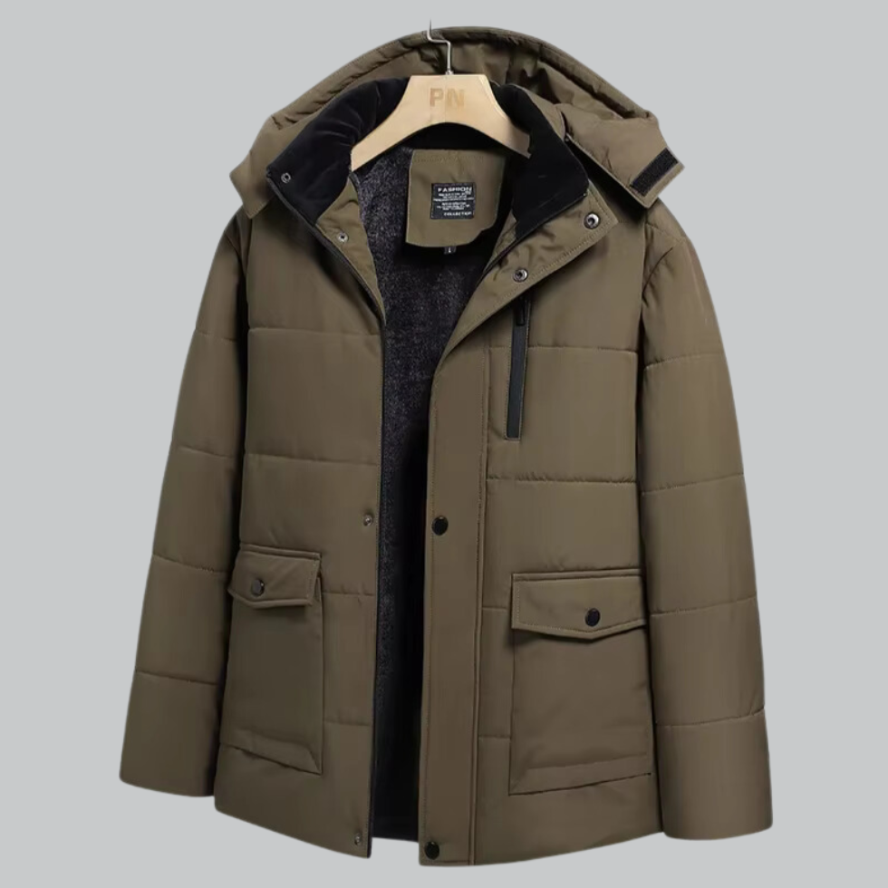 Waterproof Insulated Removable Hood Jacket