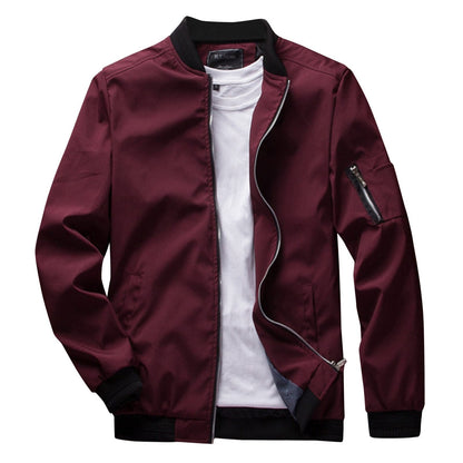 Slim Fit Men's Lightweight Bomber Jacket