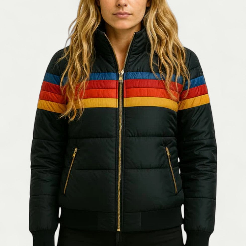 Ladies' Colourful Parka Hoodie Coat - OutfitLondon