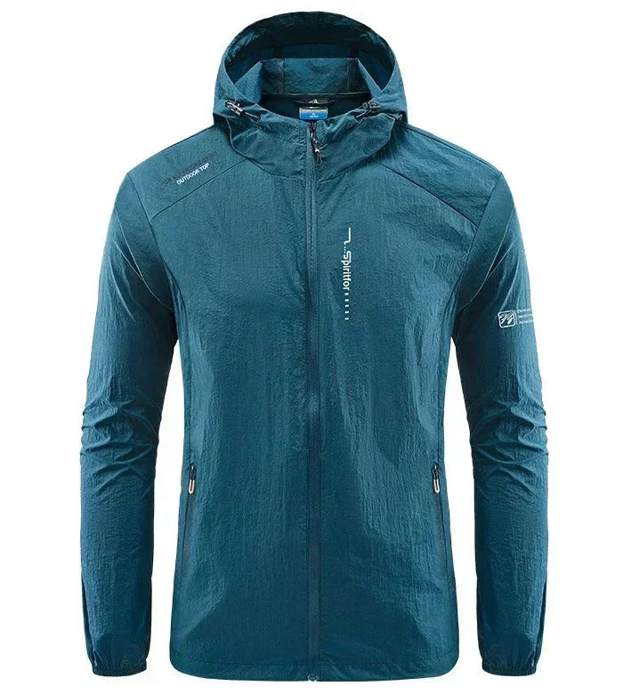 Men's Lightweight Water Resistant Hooded Summer Windbreaker Jacket - OutfitLondon