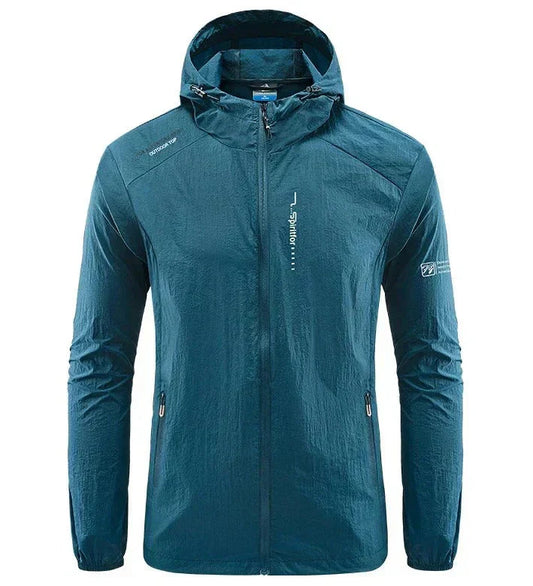 Men's Lightweight Water Resistant Hooded Summer Windbreaker Jacket - OutfitLondon