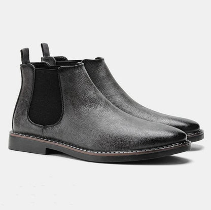 Classic Mens Brown Leather Boot Daily Shoes