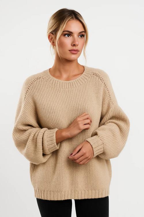 Women's Cozy Airy Knit Oversized Sweater