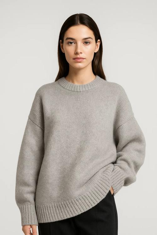 Women's Cozy Ribbed Oversized Cotton Sweater