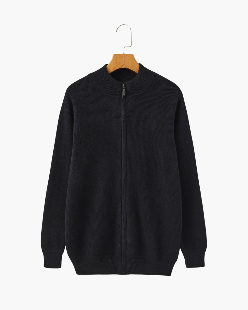 Cozy Men's Autumn Zip Cardigan Sweater