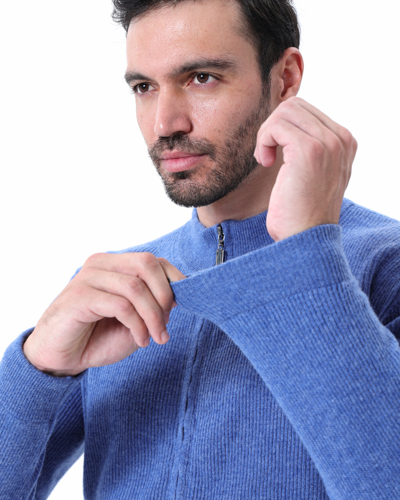 Cozy Men's Autumn Zip Cardigan Sweater