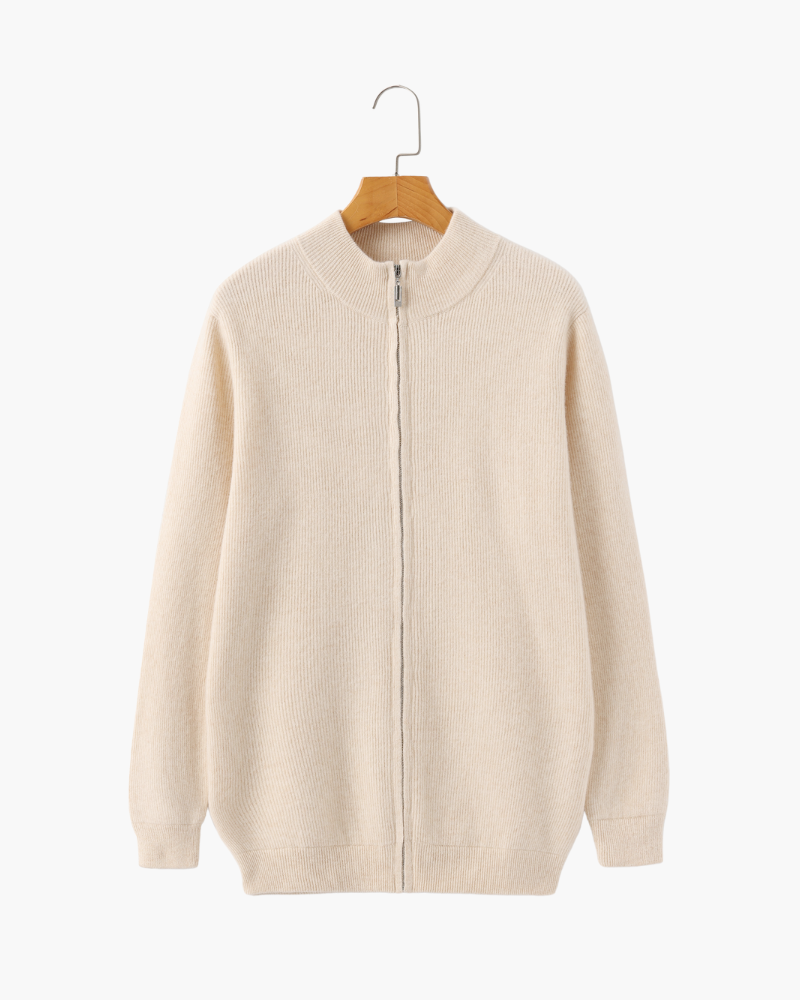 Cozy Men's Autumn Zip Cardigan Sweater