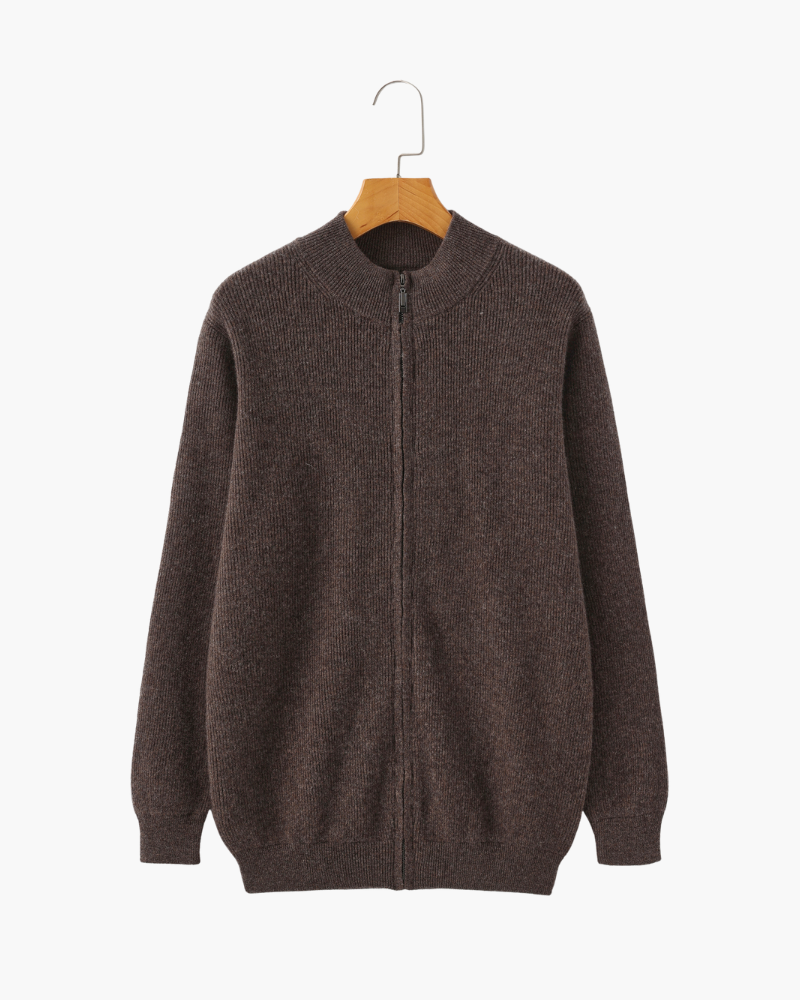 Cozy Men's Autumn Zip Cardigan Sweater