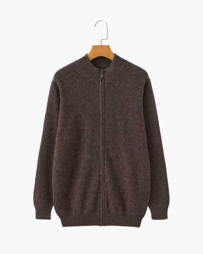 Cozy Men's Autumn Zip Cardigan Sweater