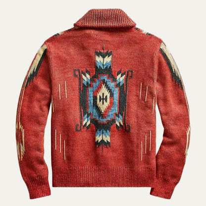 Men's Classic Patterned Open Cardigan Sweater
