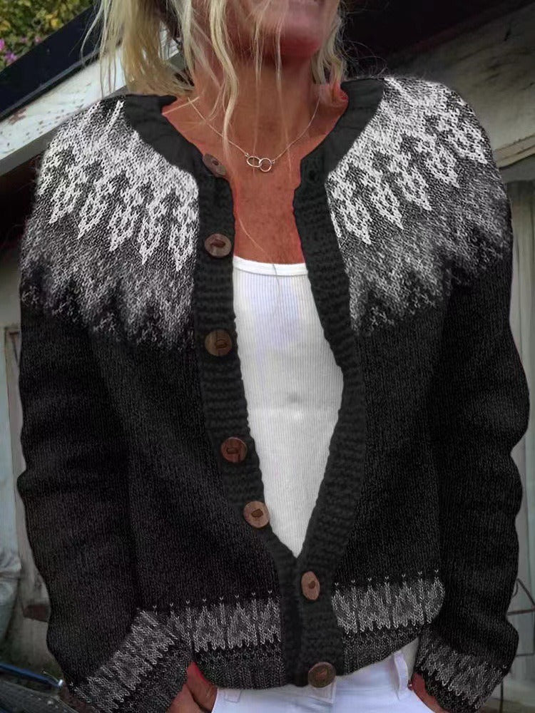 Women's Classic Nordic Knit Cardigan