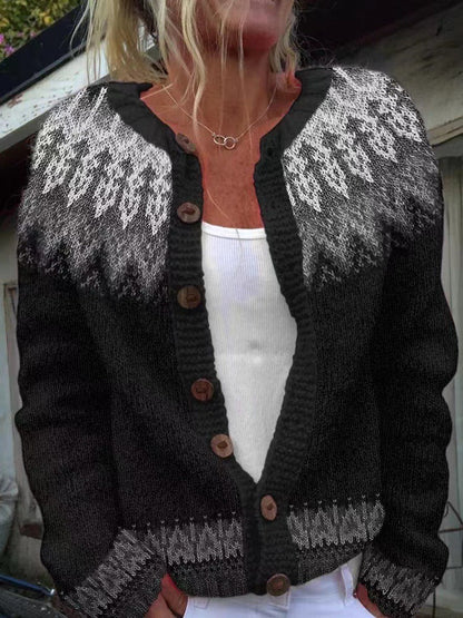 Women's Classic Nordic Knit Cardigan