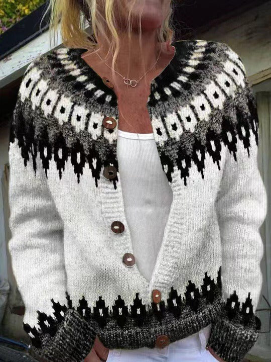 Rustic Cable Knit Sweater